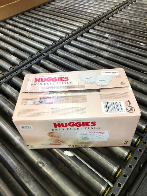 Photo 1 of Huggies Size 2 Diapers, Skin Essentials Baby Diapers, Size 2 (12-18 lbs), 74 Count, Packaging May Vary