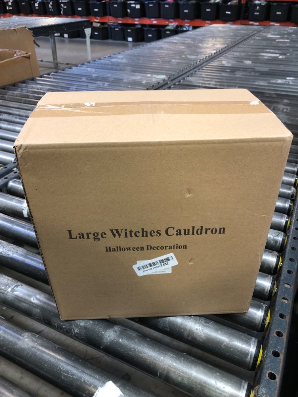 Photo 1 of DIYDEC 12.6" and 7.4" Package Halloween Large Cauldron, 2pcs Black Plastic Witch Cauldron Kettle Halloween Pot Candy Holder for Halloween & St. Patrick’s Day Party Favors Decor