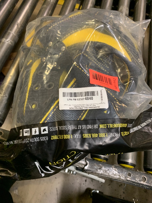 Photo 1 of Guardian 21030 Cyclone Construction Harness with Waist Pad | Side D-Rings|OSHA & ANSI Compliant | Black/Yellow | M-L