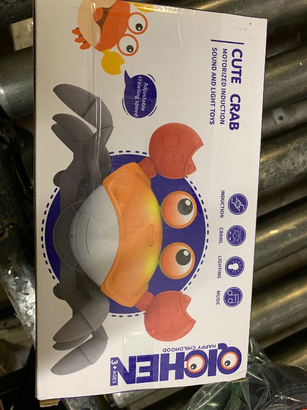 Photo 1 of Crawling Crab Baby Toy Infant: Tummy Time Toys for Babies 3 6 9 12 18 24 36 Months, Walking Dancing Sensing Crab for Toddler 1 2 3 4 Year Old, 1st Music Birthday Gifts for Boys Girls