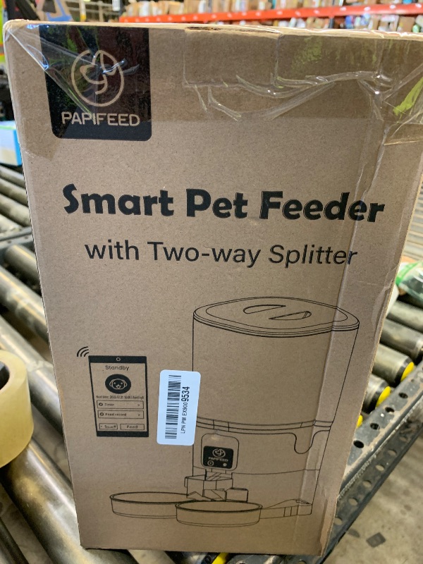 Photo 1 of PAPIFEED 7L Automatic Cat Feeder for 2 Cats - 2.4G WiFi Timed Auto Feeder with APP Control, Cat Food Dispenser with Alexa for Multiple Cats, Detachable for Easy Clean, 1-10 Meals Per Day - Black