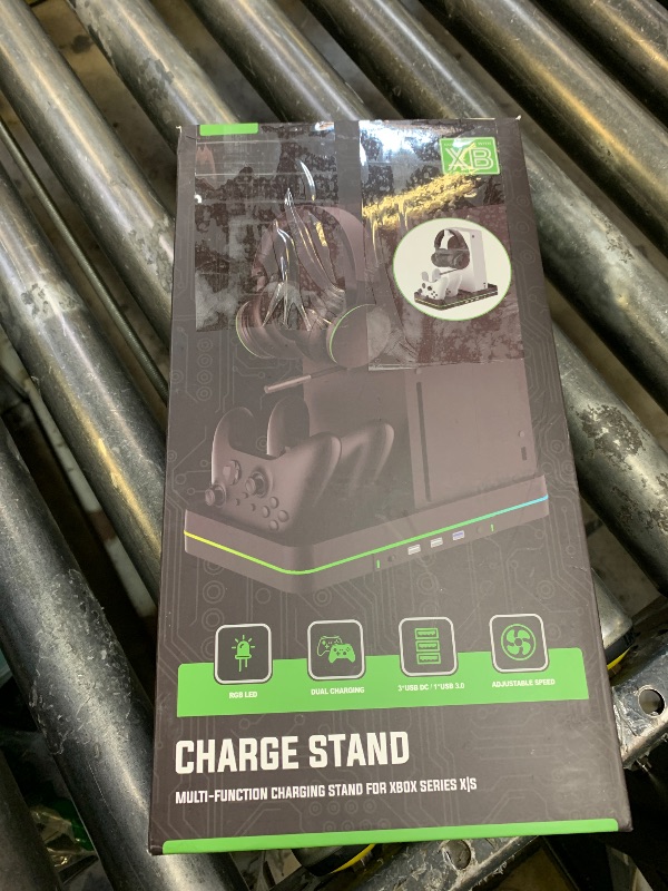 Photo 1 of Dual Cooling Fan and Cooling Stand for Xbox Series X/S Console/Controller Dual Controller Charger Station with RGB LED Light & 3 USB Ports,Xbox Series x Accessories with 2 Headphone Hooks