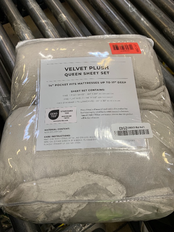 Photo 1 of Great Bay Home Extra Soft Velvet Plush Queen Micro Fleece Sheet Set | Deluxe Microplush Non Pilling Sheets, Deep Pocket | Lavish Sherpa Velvet Luxe Collection (Queen, Off White)
