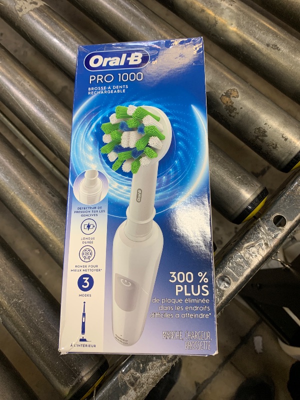 Photo 1 of Oral-B Pro 1000 Rechargeable Electric Toothbrush, White