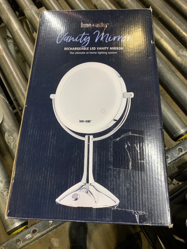 Photo 1 of Lune+Aster LED Vanity Mirror | Tri-Color Dimmable Lighting. 1X/5X Magnification. Rechargeable Battery.