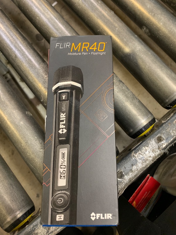 Photo 1 of FLIR MR40 Moisture Pen + Flashlight, Pocket Portable, Rugged 2-Pin, Single-Scale Moisture Meter with an Integrated Flashlight for Wood and Common Building Materials