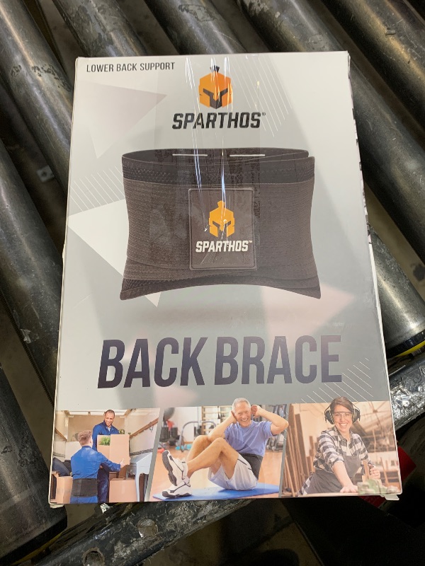 Photo 1 of Sparthos Back Brace for Lower Back Pain - Immediate Relief from Sciatica, Herniated Disc, Scoliosis - Breathable Design With Lumbar Support Pad - For Home & Lifting At Work, For Men & Women - Medium