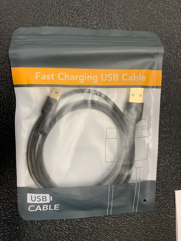 Photo 1 of 3ft Mini USB Cable, Standard USB 2.0 to Mini B Male Charger Cord Durable USB Mini to USB Charging Cable Compatible with PS3 Controller, MP3 Player, Camera, Dash Cam, Garmin GPS, Hero 3+(Black)