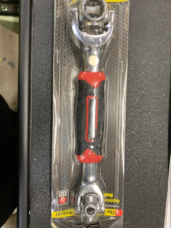 Photo 1 of JBWKWELM 52 in 1 Socket Wrench, Stainless Steel Multifunction Wrench Tool with 360 Degree Rotating Head, Universal with Rubber Handle for Home Bicycle Motorcycle Car Repair