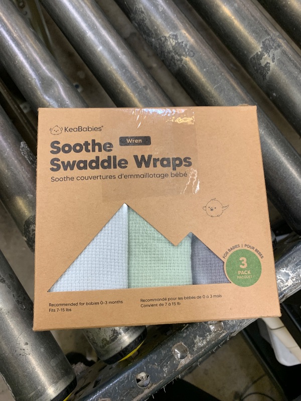 Photo 1 of 3-Pack Organic Swaddles for Newborns, Baby Sleep Sacks 0-3 Months - Baby Swaddle Wrap, Newborn Wearable Blanket, Infant Sleep Sack for Girls, Boys, Soft & Snug, Large Hook & Loop Closure (Ripple)