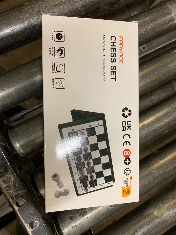 Photo 1 of Chess Sets Travel Board Games: Magnetic Folding Chess Board with Instructions Teen Gifts Family Games Educational Toys for Kids and Adults 9.5 Inch