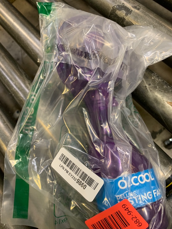 Photo 1 of O2COOL Deluxe Handheld Battery Powered Water Misting Fan (Purple)