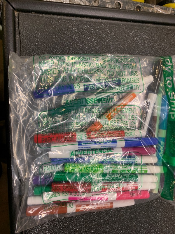 Photo 1 of EXPO Dry Erase Markers Whiteboard Markers with Low Odor Ink Fine Tip Assorted Vibrant Colors 21 Count