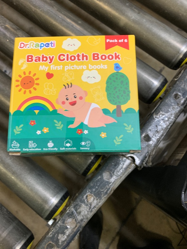 Photo 1 of Dr.Rapeti Soft Cloth Books Baby Books Bath Books 6-Pack for Baby Infant Toddler Kids Crinkle Squeaky Washable Chewable Non-Toxic Early Educational Giftable
