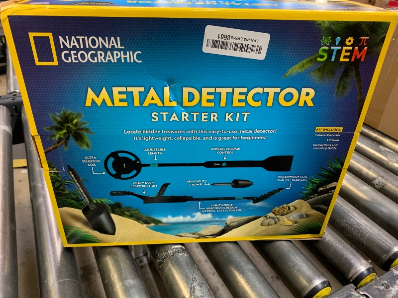 Photo 1 of National Geographic Starter Metal Detector Kit for Kids - Kids Metal Detector with 7.4" Waterproof Coil & Trowel, Lightweight Gold Detector, Beach Detecting, Gift for Boys & Girls