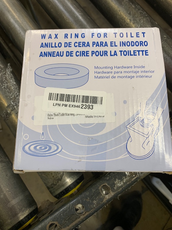 Photo 1 of Extra Thick Toilet Wax Ring Kit with Flange and Bolts for Floor Outlet Toilets New Install or Re-seat, Fits 3-inch or 4-inch Waste Lines