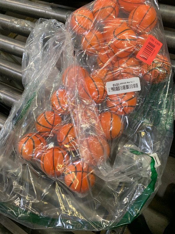 Photo 1 of 24 Pack | 2.5" inch Basketball Stress Ball, Mini Foam Squeeze Sports Ball - Pressure Relieving Health Balls (2.5" Inches)