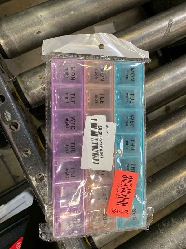 Photo 1 of Large Weekly Pill Organizer 3 Times A Day,Travel Pill Cases ?Moisture-Proof 7 Day Pill Contaner,Medicine Pill Organizer, Portable for Pills Vitamin Fish Oil Supplements