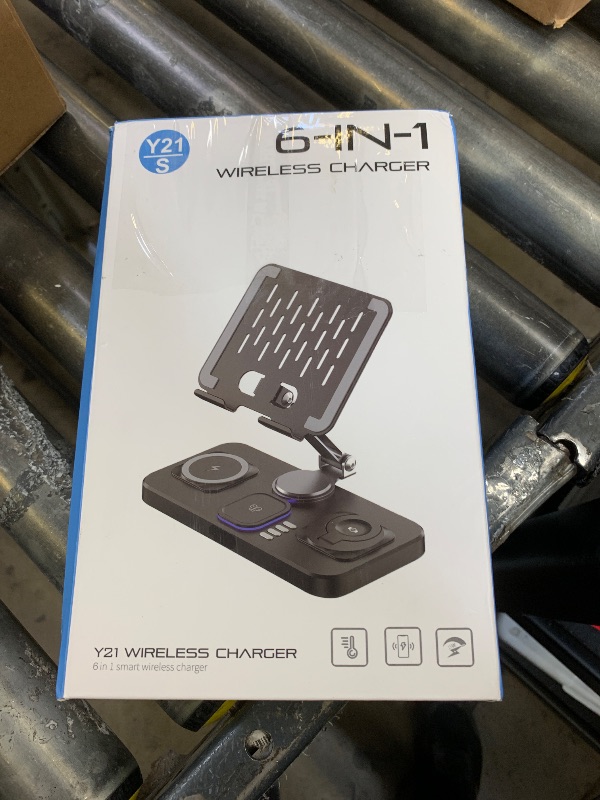 Photo 1 of 30W Wireless Charger for Samsung/Android Mag-Safe Charging Station with Clock/Light for Samsung S25/S24/S23 Ultra/Buds,for iPad/Tablet Foldable Stand, Watch Charger Only for Galaxy Watch 8/7/6/5,Black