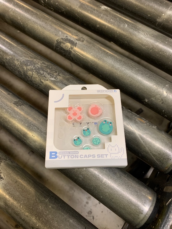 Photo 1 of GeekShare Silicone Cross D-Pad Button Caps Set Joystick Cover - ABXY Key Buttons Sticker Compatible with Switch/OLED Joy Con - Frog & Axolotl