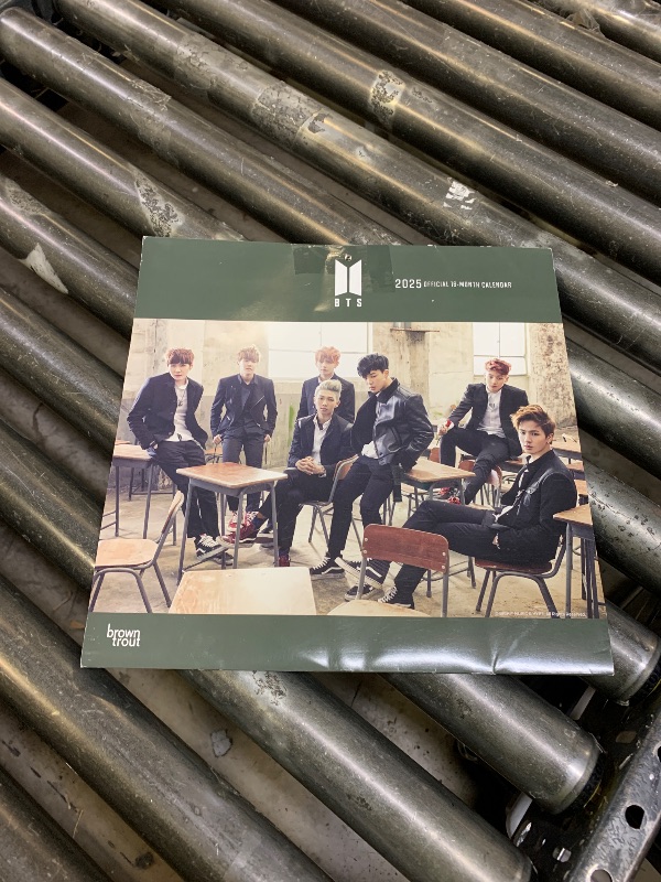 Photo 1 of BTS OFFICIAL | 2025 12 x 24 Inch Monthly Square Wall Calendar | Plastic-Free | BrownTrout | K-Pop Bangtan Boys Music