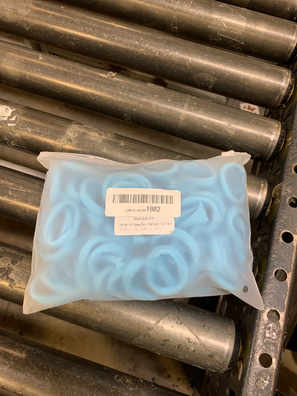 Photo 1 of 100 Pack No Damage Hair Bands (Light Blue)