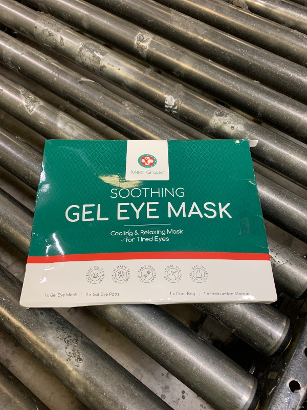 Photo 1 of Medi Grade Cooling Eye Mask for Puffy Eyes, Allergies, Sinuses - Reusable Gel Eye Mask and Cooling Pads with Thermo-Bag for Dark Circles, Hangovers and Migraine Relief - Cold Eyemask