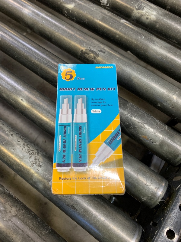 Photo 1 of NADAMOO Grout Renew Pen White, 2 Large 20ml Paint Pens, Touch Up Repair Marker for Tile Gap Coating - Restore Grout Line, With 2 Replacement Nibs and 1 Cleaning Brush
