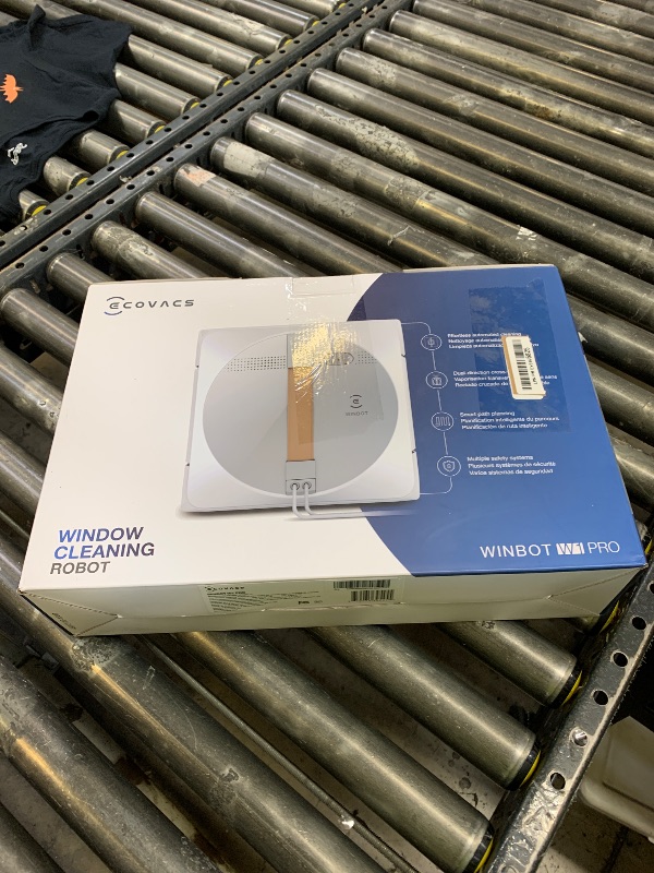 Photo 1 of ECOVACS Winbot W1 Pro Window Cleaning Robot, Intelligent Cleaning with Dual Cross Water Spray Technology, Win SLAM 3.0 Path Planning, 2800Pa Suction Power, Edge Detection Technology, App Control,Grey