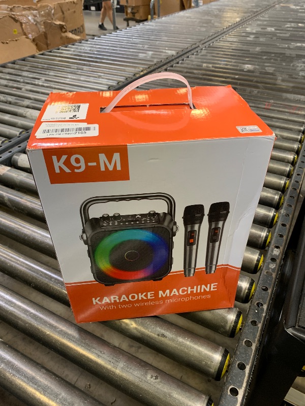 Photo 1 of Karaoke Machine, Portable Bluetooth Speaker with 2 Wireless Microphones for Adults & Kids with Lights, Karaoke Microphone with PA System Supports USB/TF/REC/FM/AUX for Home Party Home System Packages