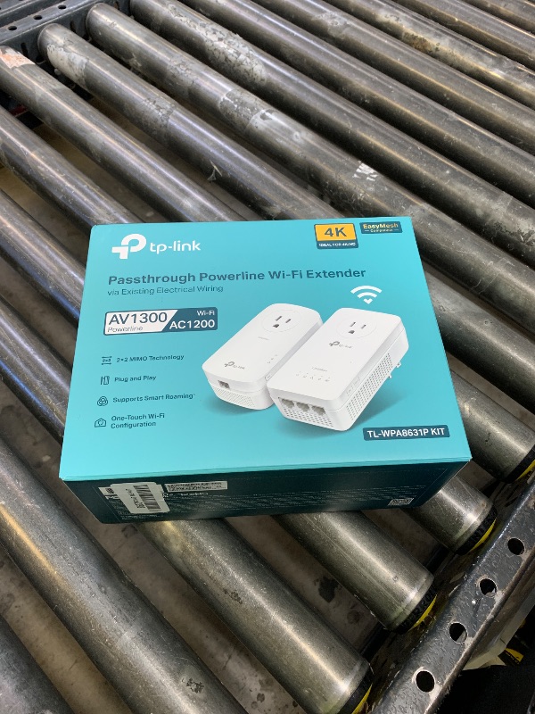 Photo 1 of TP-Link Powerline WiFi Extender TL-WPA8631P KIT- Includes AV1300 Powerline Network Adapter and AC1200 Dual Band Extender, 2x2 MIMO, 3 Gigabit Ports, Passthrough, Plug & Play, Free Expert Support
