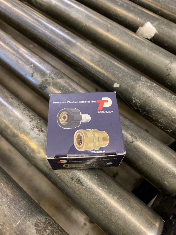 Photo 1 of Tool Daily Pressure Washer Adapter Set, Quick Connect Kit, Metric M22 15mm Female to M22 Male Fitting, 5000 PSI