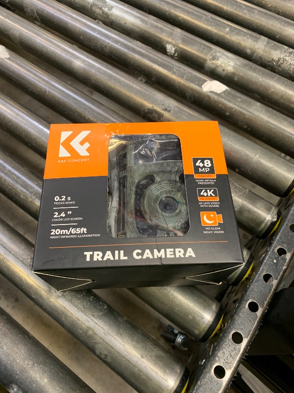 Photo 1 of K&F Concept 4K 48MP Trail Camera, Game Camera with No Glow Night Vision, 0.1s Trigger Time, 120° Wide Lens, IP66 Waterproof with 2.4'' LCD for Wildlife Monitoring, 64GB SD Card & Batteries