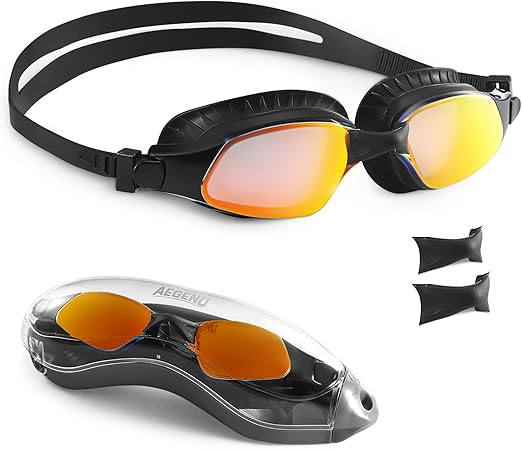 Photo 1 of Aegend Swim Goggles, Swimming Goggles with Upgraded Anti-Fog Technology, No Leaking Soft Silicone For Adult Women Men Youth
