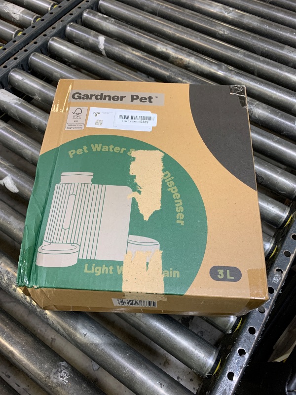 Photo 1 of Gardner Pet Gravity Automatic 2-in-1 Pet Feeder, 0.8 Gallons*2 Cat Feeder and Water Dispenser Set, 100% BPA-Free and Stainless Steel Water Bowl for Dogs, Cats, Rabbits, Puppies (Light Woodgrain)