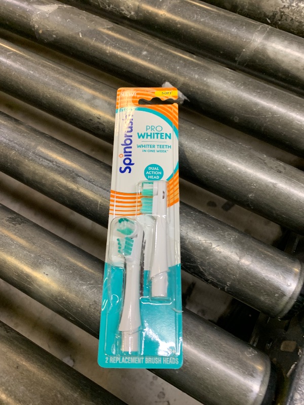 Photo 1 of Spinbrush New PRO WHITEN Replacement Heads, Electric Toothbrush Refills, Soft Bristles, 2 Count