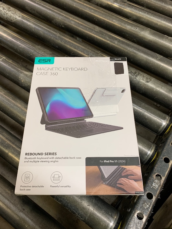 Photo 1 of ESR iPad Pro 11 Inch Case with Keyboard (M4, 2024), iPad Pro 11(5th Gen) Keyboard Case with Easy-Set Magnetic Stand, Portrait/Landscape Modes, Removable Protective Case, Rebound 360 Series, Black