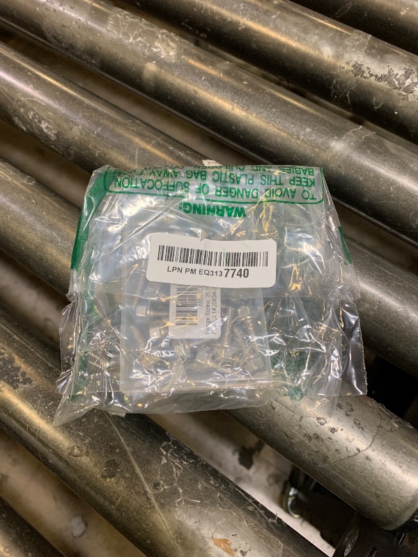 Photo 1 of 1/4-20 x 3/4" Flanged Hex Head Bolts Flange Hexagon Screws, Stainless Steel A2, DIN 6921, 25 PCS