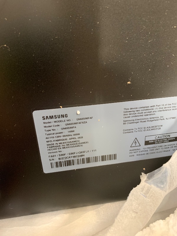 Photo 1 of SAMSUNG 65-Inch Class OLED S90F 4K Smart TV (2025 Model) NQ4 AI Gen3 Processor, 4K AI Upscaling Pro, OLED HDR +, Motion Xcelerator 144Hz, Samsung Vision AI, Alexa Built-in
