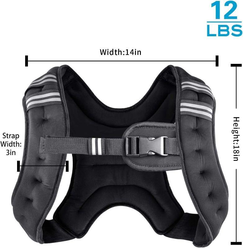 Photo 1 of Weighted Vest Weight Vest for Men Women Kids Weights Included, Body Weight Vests Adjustable for Running, Training Workout, Jogging, Walking
