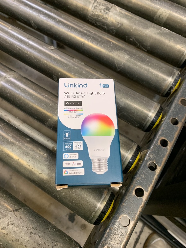 Photo 1 of Linkind Matter Smart Light Bulb, Smart Bulbs Work with Alexa/Apple Home/Google Home, Color Changing Light Bulbs Music Sync, Preset Scenes, Mood Lights, 2.4Ghz WiFi Only, A19 E26 60W 1 Pack