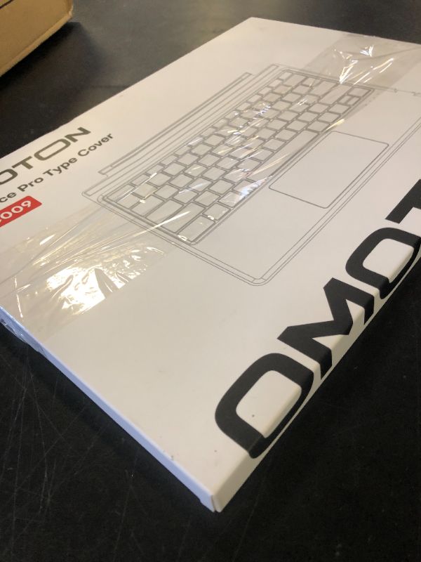 Photo 1 of OMOTON Wireless Keyboard for Microsoft Surface Pro 7/7+/6/5/4/3 12.3 inch ONLY, Bluetooth Connection, Ultra-Slim Keyboard Type Cover with Touchpad, 7 Colors Backlit and Rechargeable, Grey