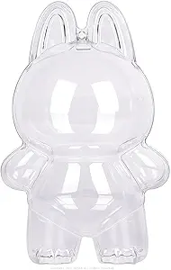 Photo 1 of Protective Case Compatible with LABUBU Doll - Crystal-Clear Hard Display Box with Keychain & Dustproof Cover, Secure Backpack Hooks for Shelf/Outdoor Showcase (Doll Not Included)?Standing?
