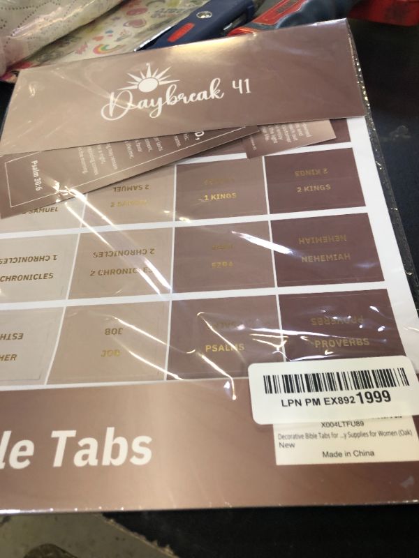 Photo 1 of Decorative Bible Tabs for Women (96 Pieces) - Earth Tone Neutral Gold Foil Bible Tabs - Laminated Bible Labels Tabs – Remove & Replace Bible Index Tabs - Bible Study Supplies for Women (Oak)