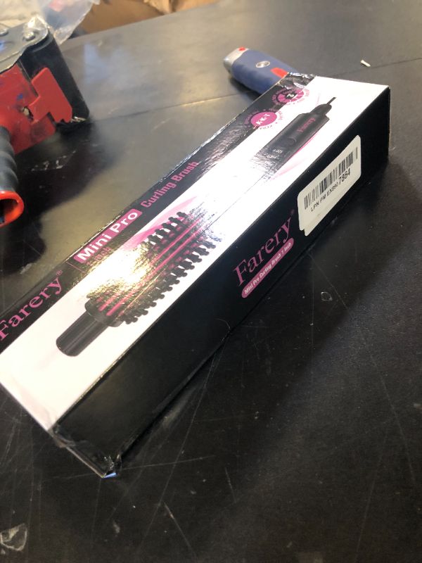 Photo 1 of Farery Mini Thermal Brush 3 Temperature Adjustable, Travel Curling Iron for Short Hair 1 Inch, Heated Round Brush for Soft Curls, Lightweight Curling Wand Perfect for Bouncy Hair, Dual Voltage