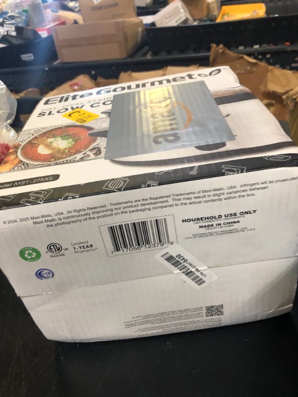 Photo 1 of Elite Gourmet MST-275XS Electric Oval Slow Cooker, Adjustable Temp, Entrees, Sauces, Stews & Dips, Dishwasher Safe Glass Lid & Crock (2 Quart, Stainless Steel)