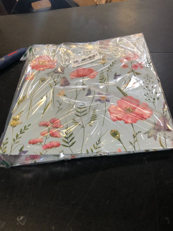 Photo 1 of Vintage Retro Flower Plants 3 Ring Binder Hardcover, 1 Inch Round Rings with Interior Pockets Floral Plants School Office Recipe Cards Binder Organizer Handdraw Cornflower