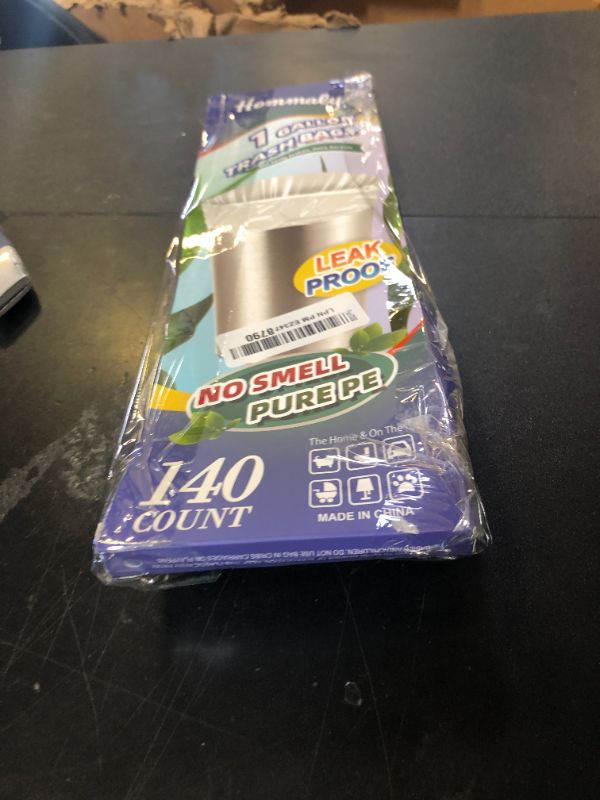 Photo 1 of 1 Gallon 140 pcs (0.8-1 Gal) Small Clear Trash Bags, Strong 0.8 Gallon 1 Gallon 1.2 Gallon Garbage Bags, Bathroom Trash Can Bin Liners,Mini Bags Waste Basket Liner,Fit 3,4.5 Liter, 0.8-1.2 Gal?1C140)