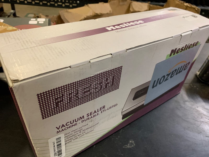 Photo 1 of PARTS ONLY ------------------------------------------Mesliese Vacuum Sealer Machine Powerful 90Kpa Precision 6-in-1 Compact Food Preservation System with Cutter, 2 Bag Rolls & 5 Pre-cut Bags, Widened 12mm Sealing Strip, Dry&Moist Modes (Silver)