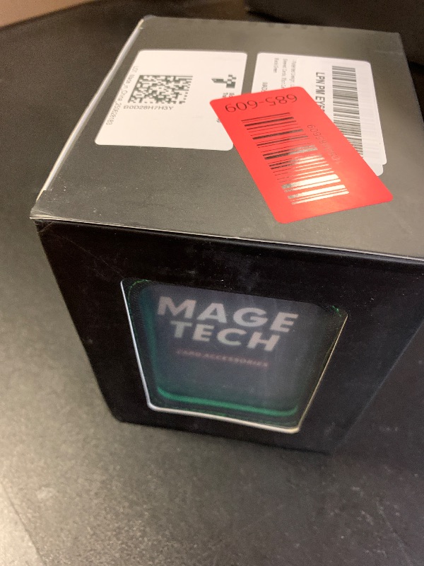 Photo 1 of Mage Tech Card Deck Box for MTG Commander - Patented Design, Commander Display, Fits 100 Double-Sleeved Cards, 35pt Card Brick & Dice Tray - Black/Green